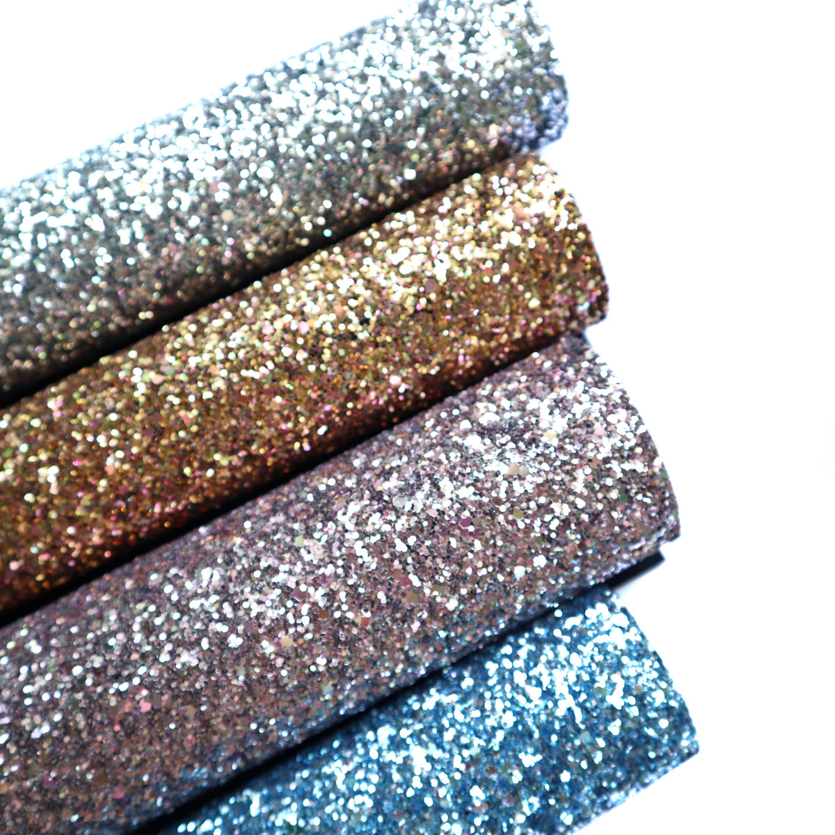 CHUNKY GLITTER FABRIC GOLD (FAUX LEATHER) 1 PCS