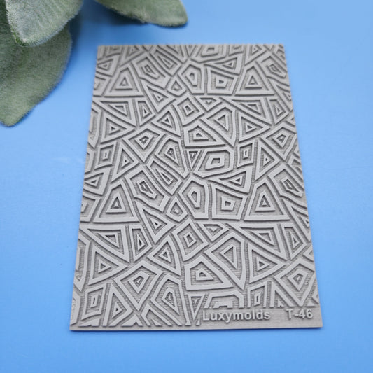 Polymer clay Texture tile Texture mat Clay stamp Polymer clay texture stencils "Geometryc" T-46