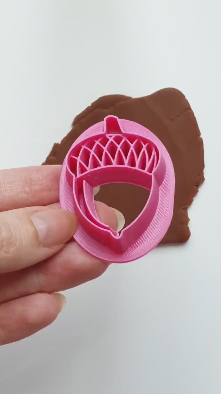 Acorn Polymer clay cutter 3D print cutters Jewelry Earrings shape plastic cutter