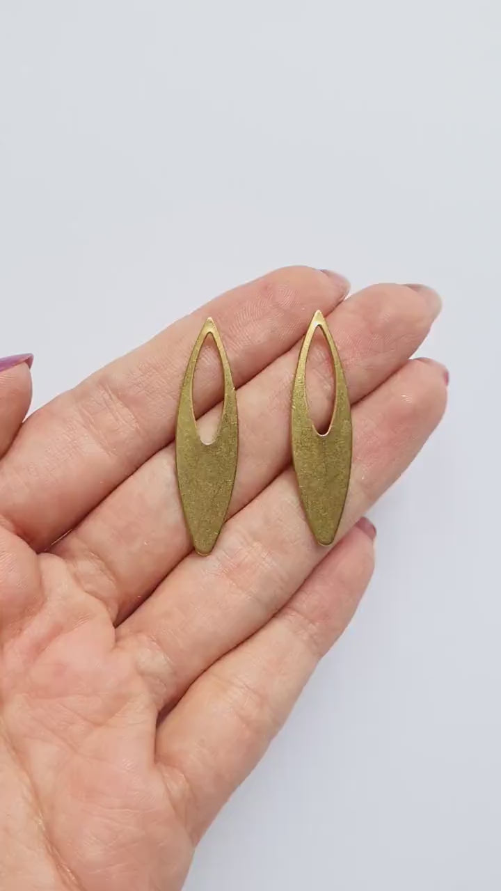 6 pcs Earrings components Earrings findings DIY jewelry Raw brass connectors Geometry shape charms