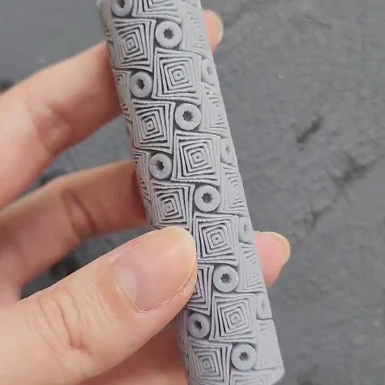 Polymer clay texture roller clay stamp 3D printed embossing