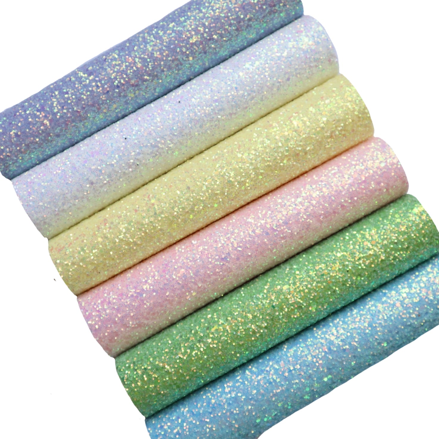 CHUNKY GLITTER FABRIC BABY GREEN (FAUX LEATHER) 1 PCS - Luxy Kraft