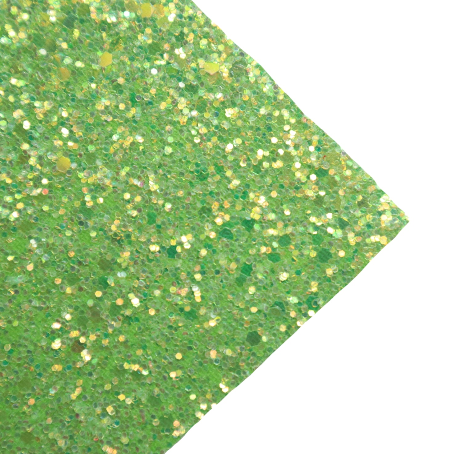 CHUNKY GLITTER FABRIC BABY GREEN (FAUX LEATHER) 1 PCS - Luxy Kraft