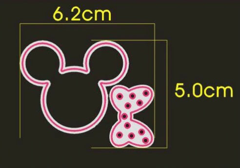 MICKEY MINNIE BOW CUTTING DIES 9 PCS SET - Luxy Kraft