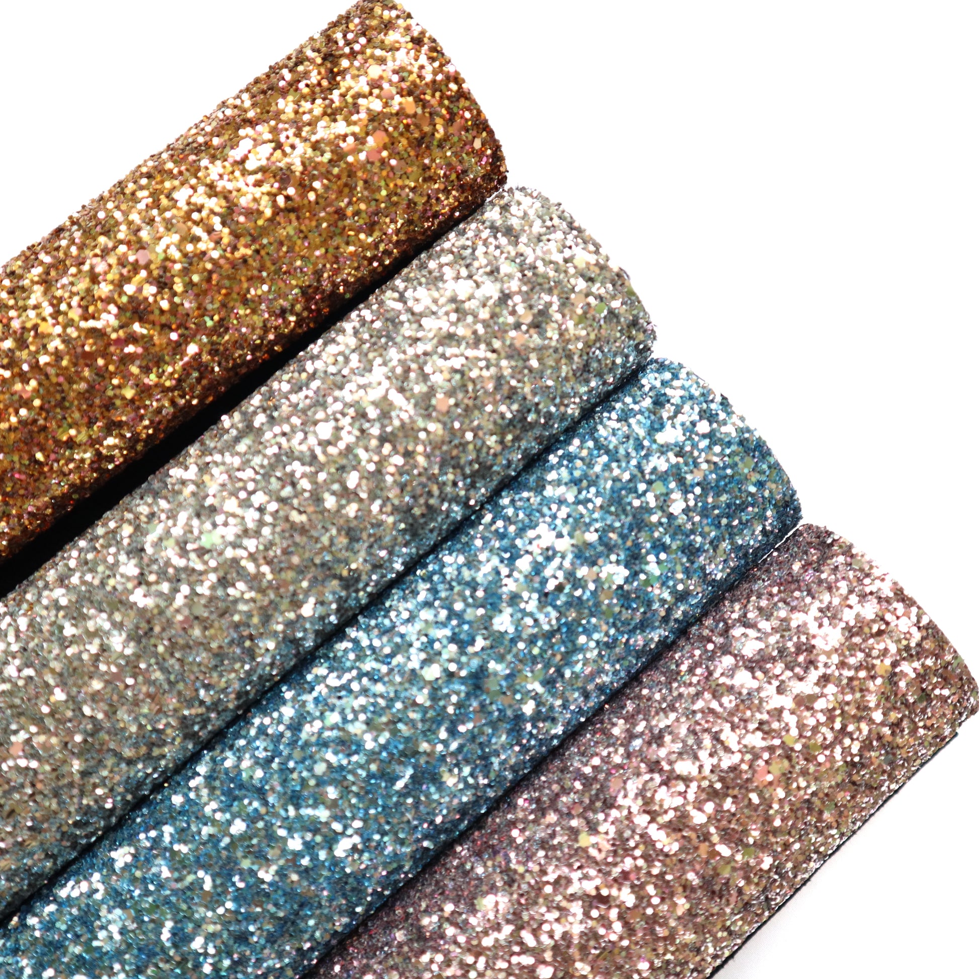 CHUNKY GLITTER FABRIC (FAUX LEATHER) 4 PCS SET - Luxy Kraft