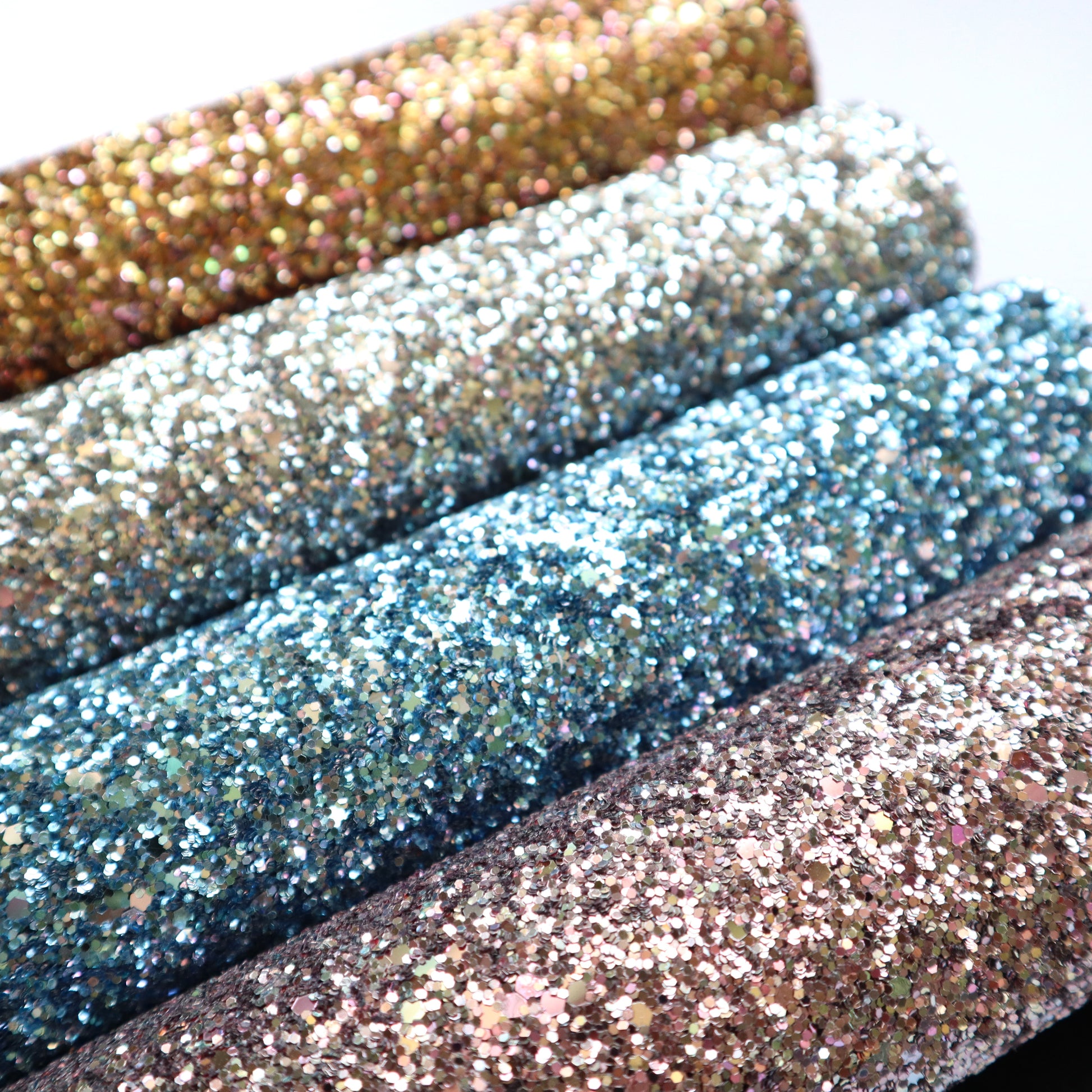 CHUNKY GLITTER FABRIC GOLD (FAUX LEATHER) 1 PCS - Luxy Kraft