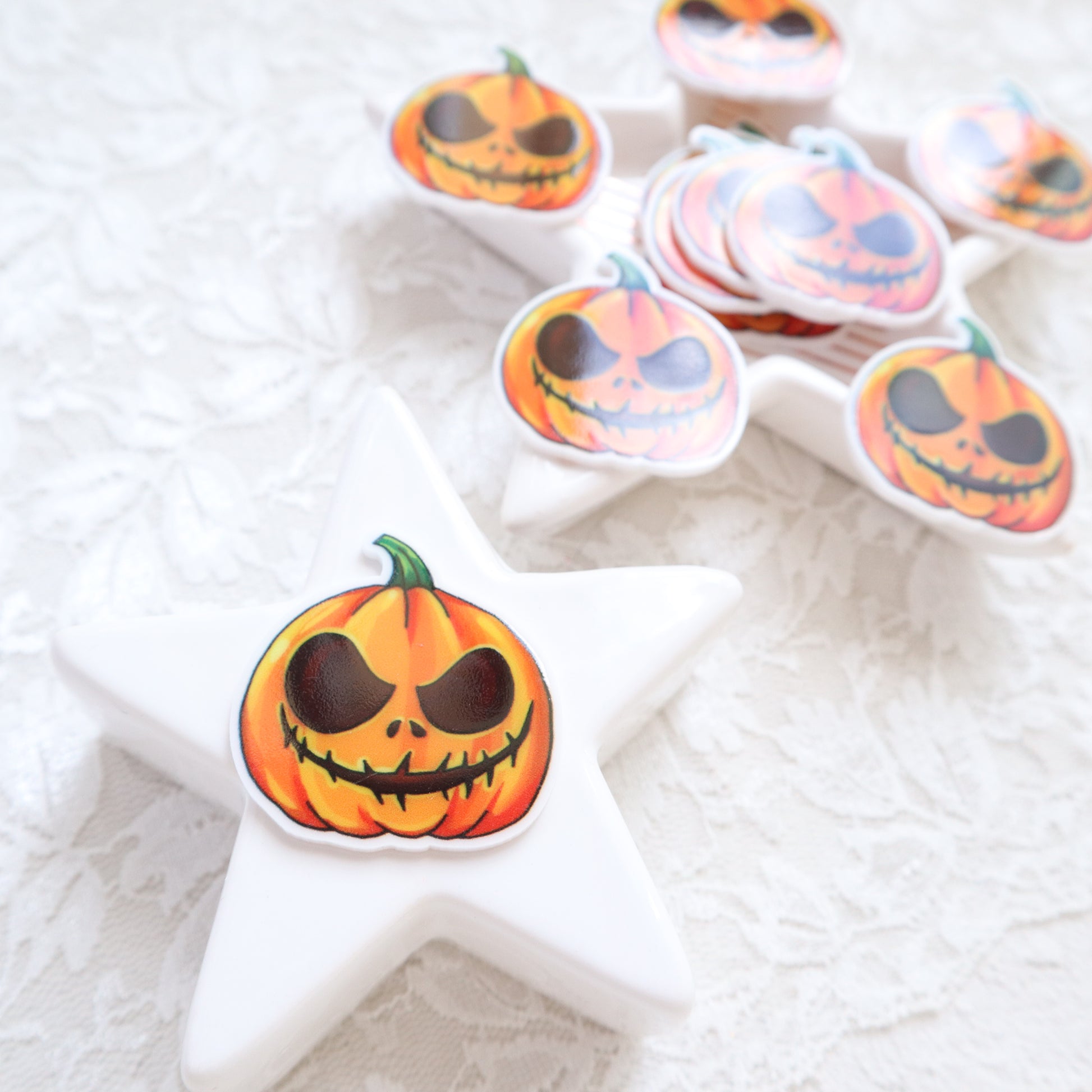 Halloween Resin Acrylic Planar Caboshones 4 pcs - Luxy Kraft