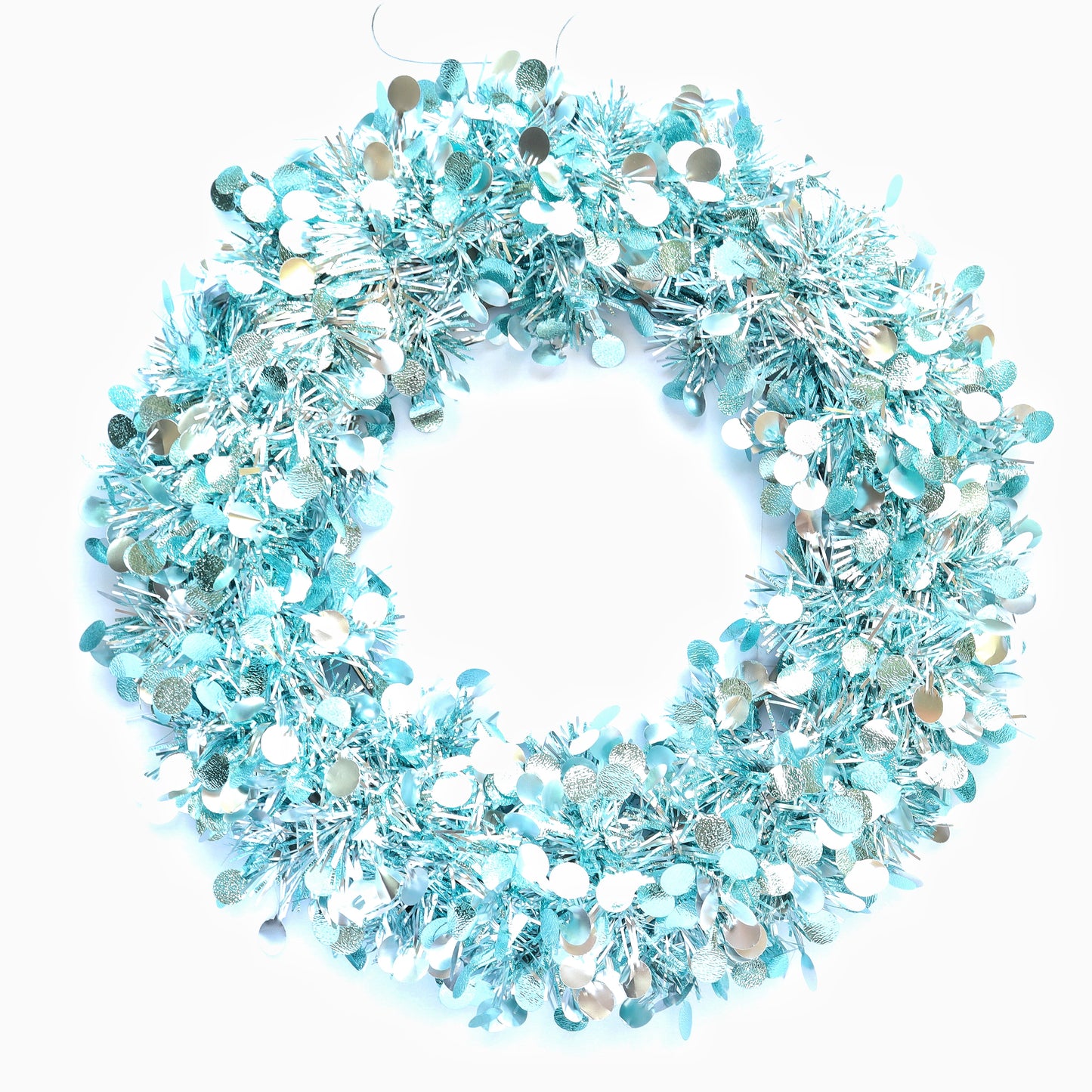 Light blue metallic, Gold metallic Plane base Christmas Wreath Home Decoration 1 pcs - Luxy Kraft