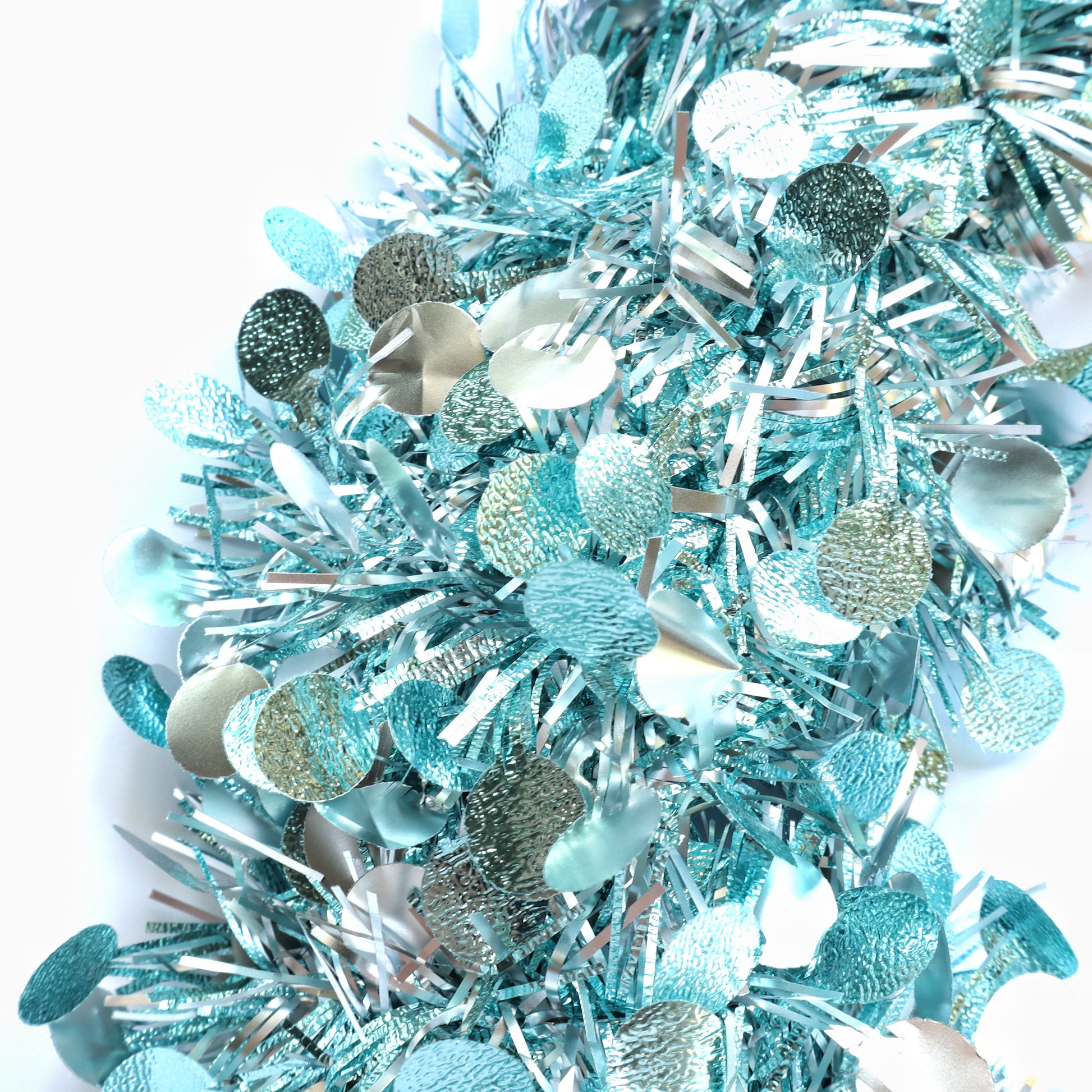 Light blue metallic, Gold metallic Plane base Christmas Wreath Home Decoration 1 pcs - Luxy Kraft