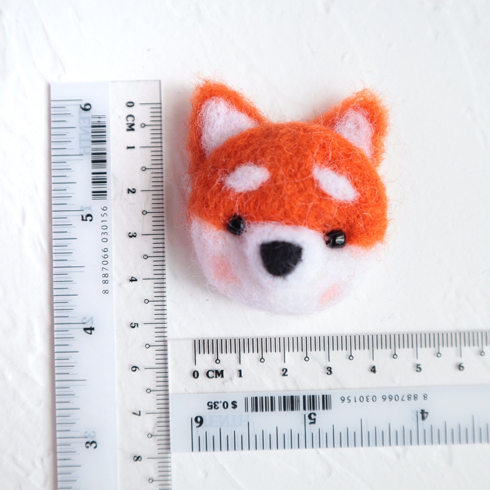 100% Wool needle felt Fox Forest Animals 3.7 cm