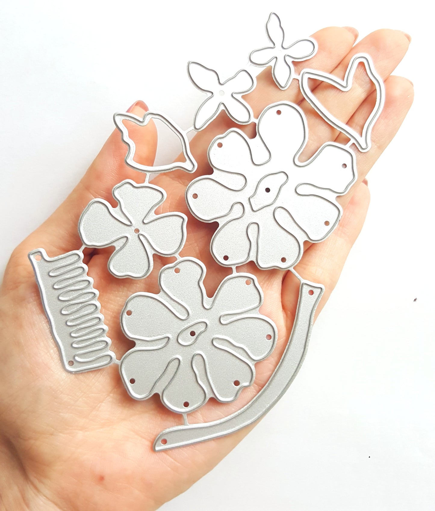 PEONY FLOWER CUTTING DIES 9 PCS SET - Luxy Kraft