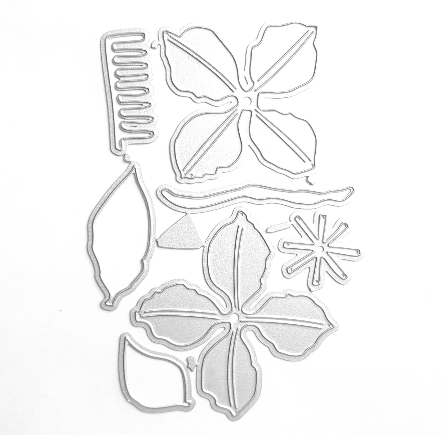 CLEMATIS FLOWERS CUTTING DIES SET 6 PCS 12.7X8.8 CM - Luxy Kraft