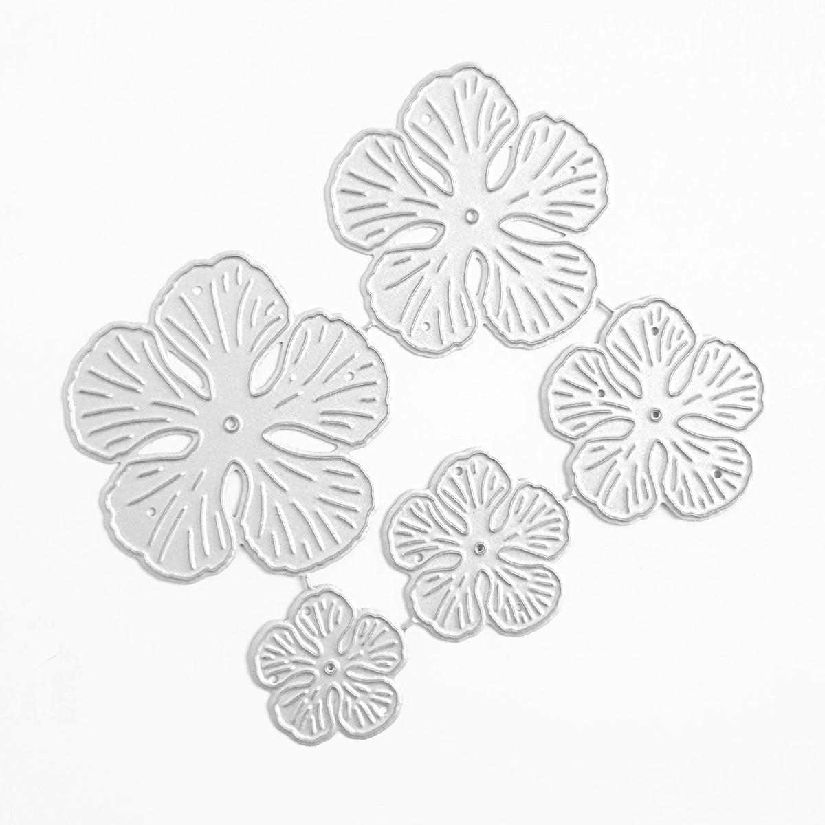 FLOWER CUTTING DIES 5 PCS SET 7.6x8.6 CM | Luxy Kraft