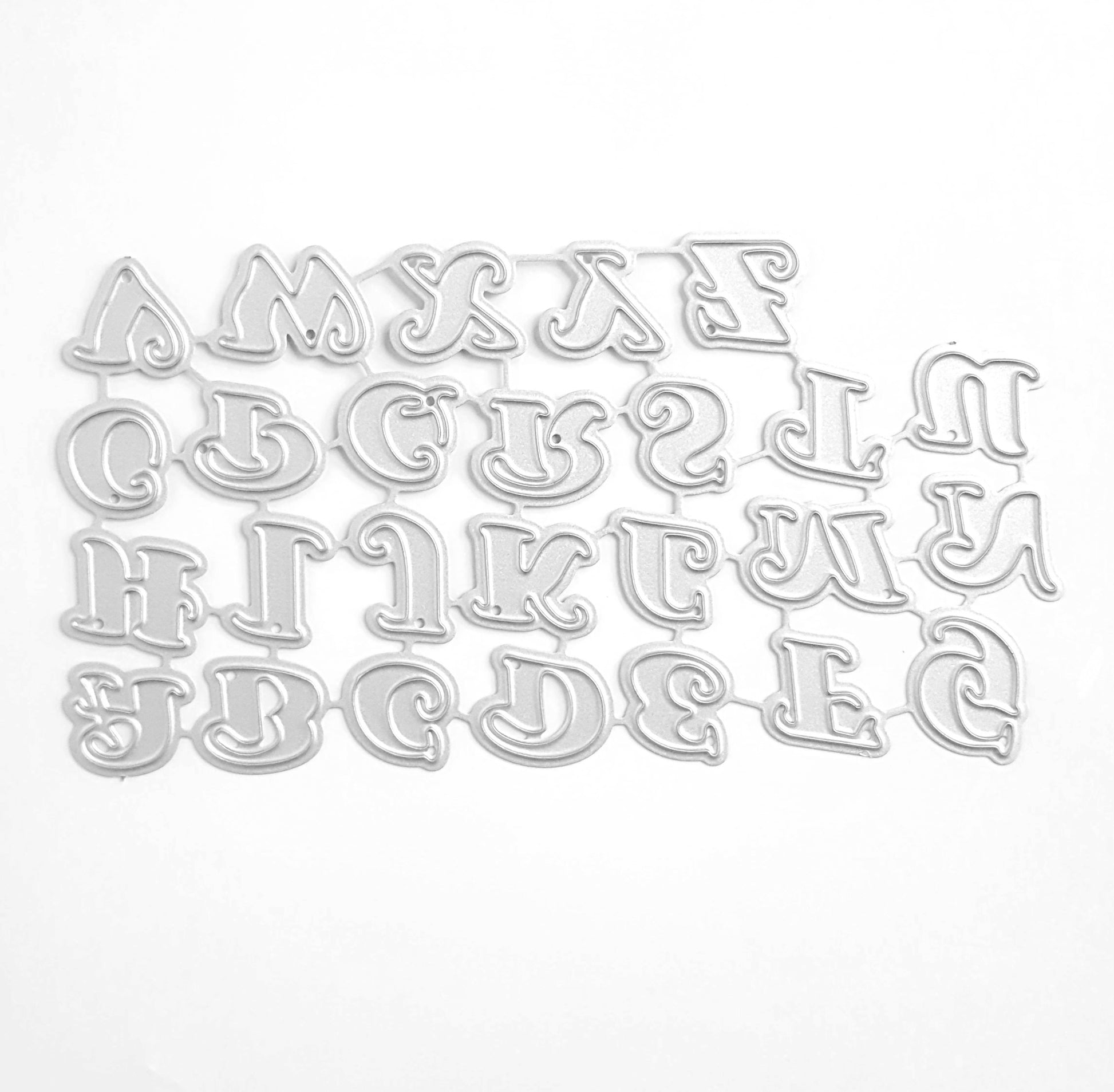 English Alphabet Letter Metal Cutting Dies 26 pcs - Luxy Kraft