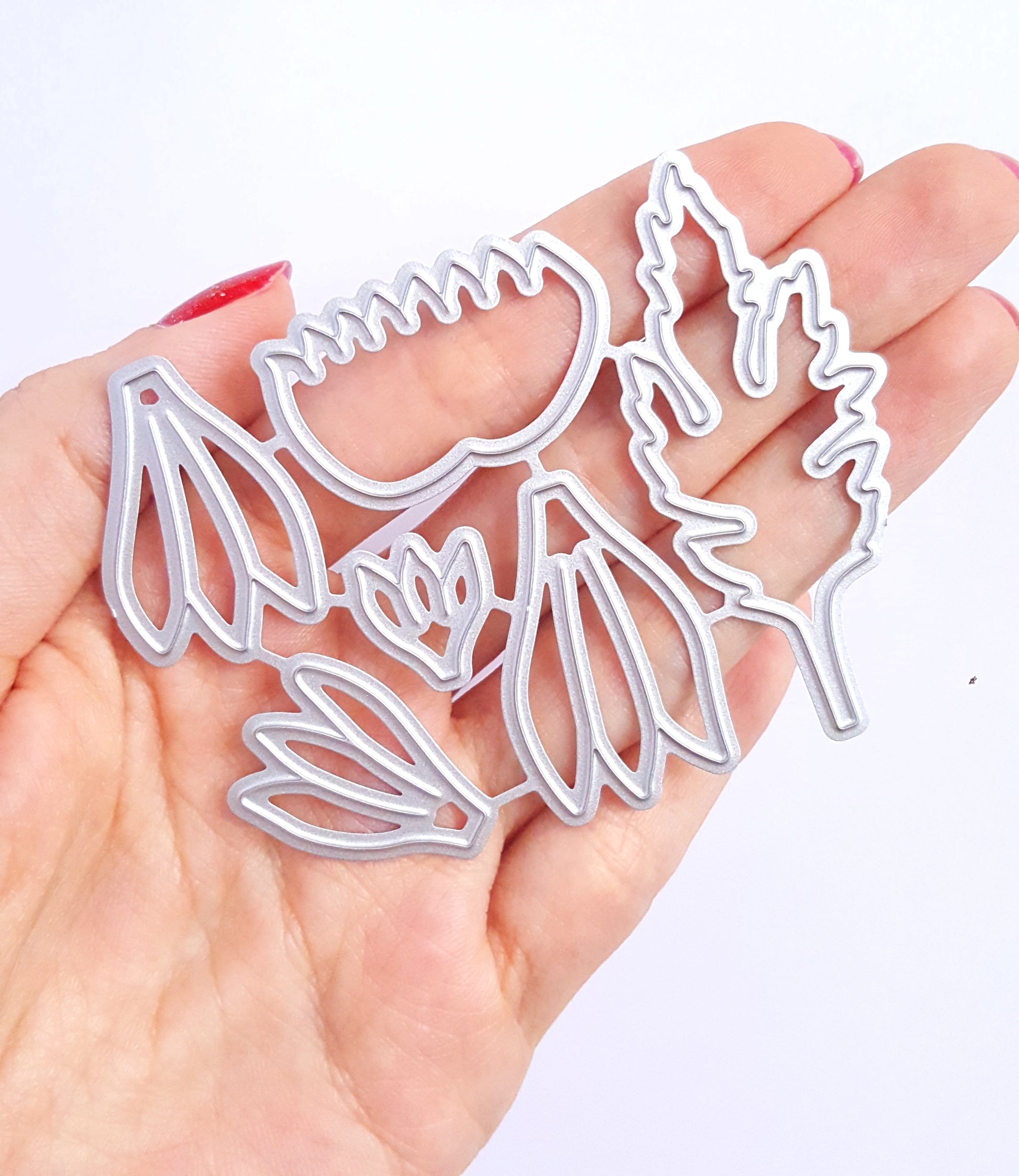 DAHLIA FLOWER LEAF CUTTING DIES 6 PCS SET - Luxy Kraft