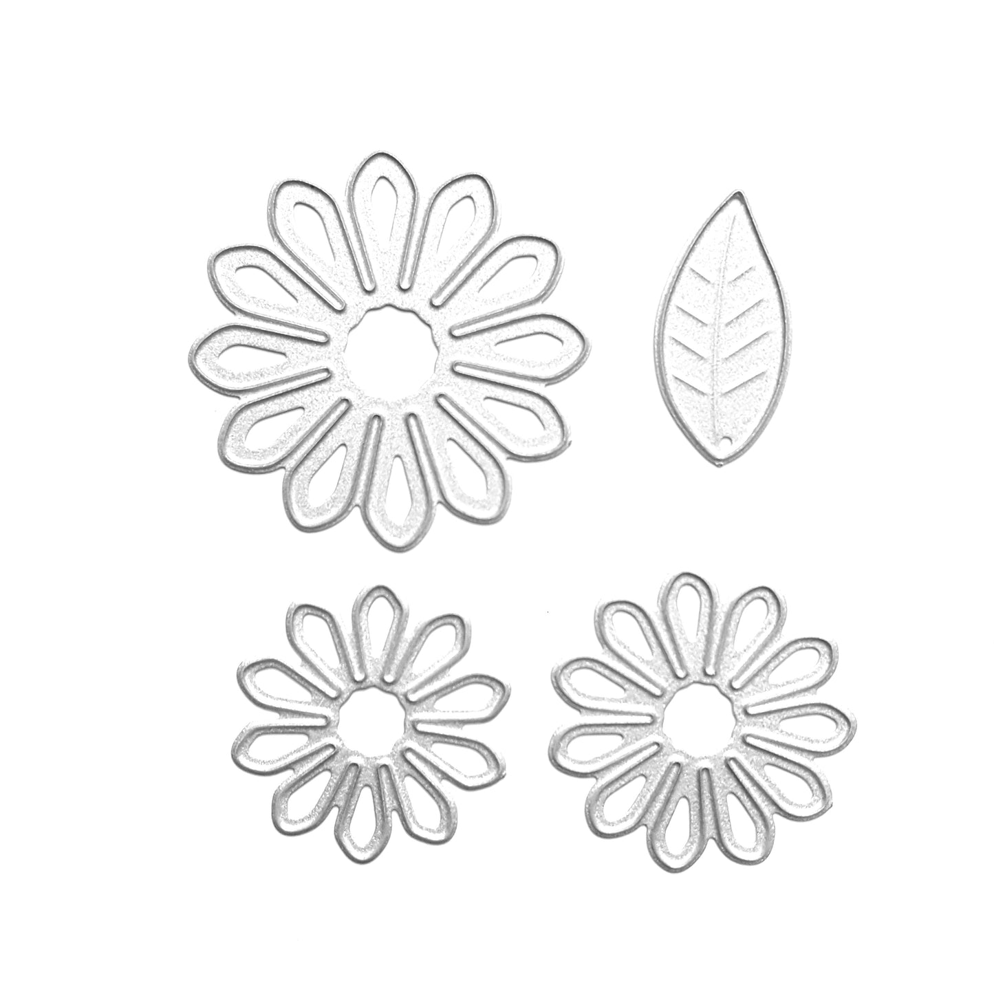 DAISY FLOWER LEAF CUTTING DIES 4 PCS SET - Luxy Kraft