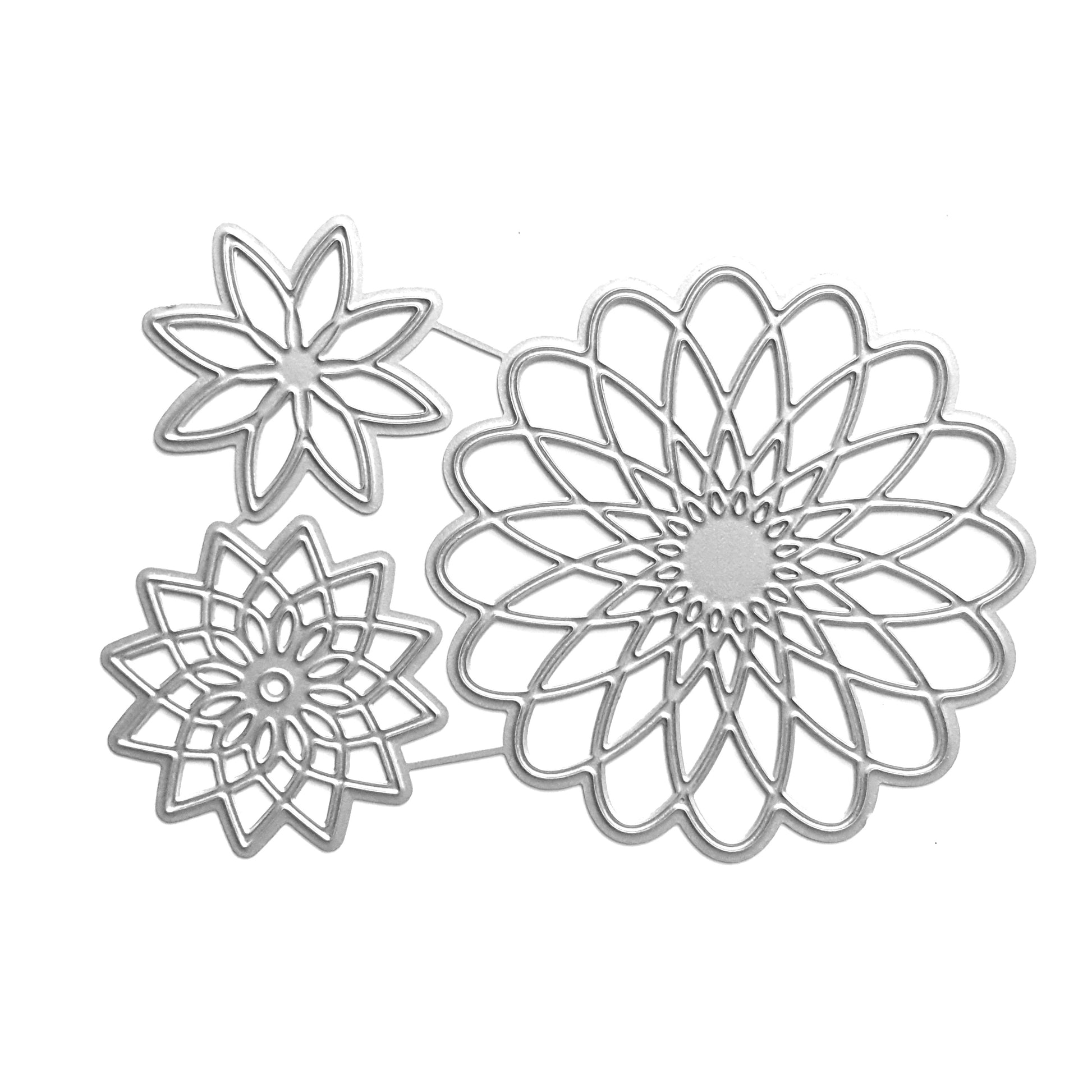 3D FLOWERS CUTTING DIES 3 PCS SET - Luxy Kraft