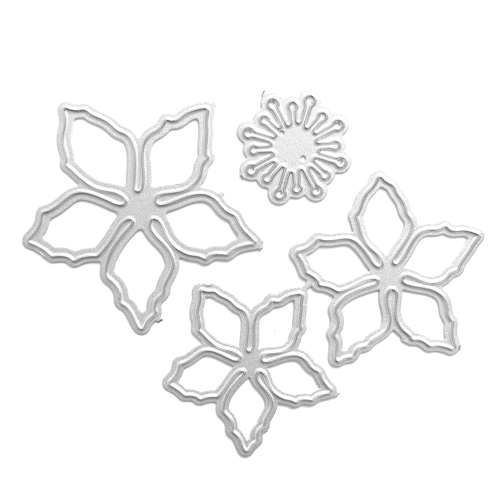 POINSETTIA FLOWERS CUTTING DIES SET 4 PCS - Luxy Kraft