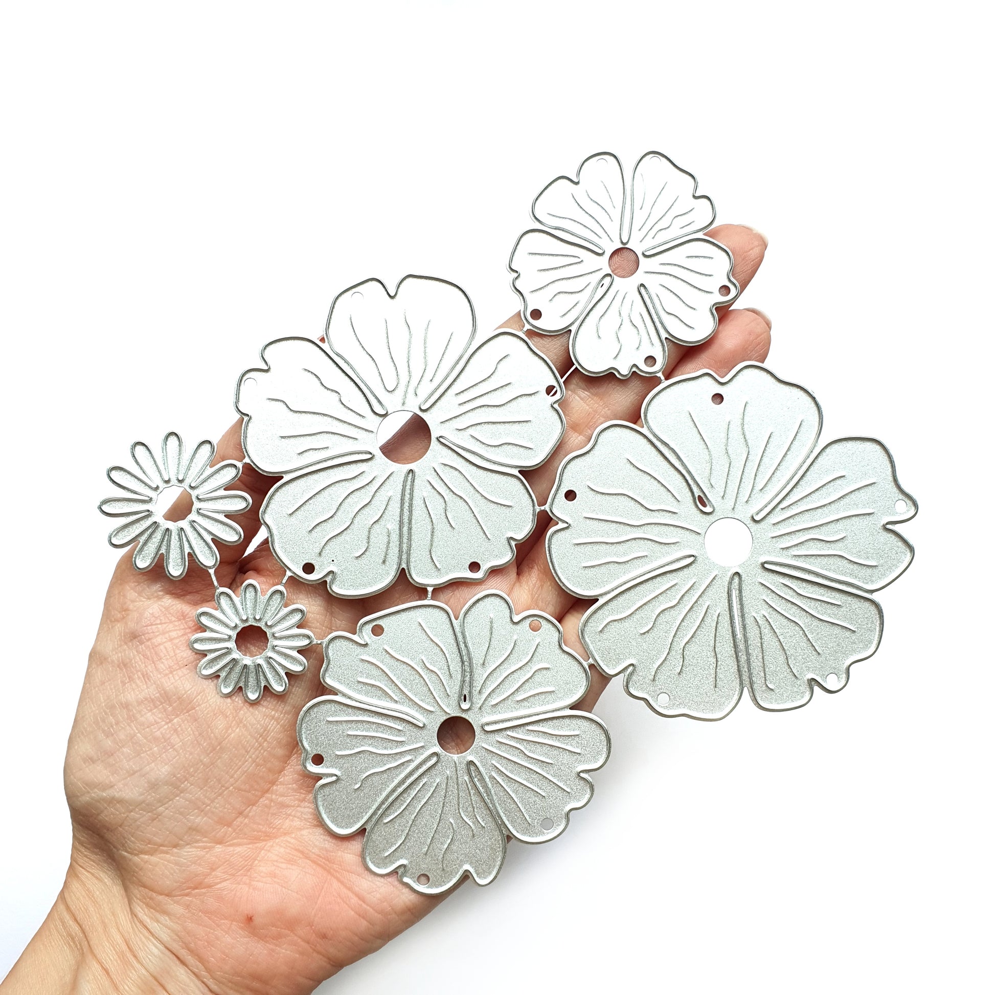 FLOWER STAMENS CUTTING DIES 6 pcs set - Luxy Kraft