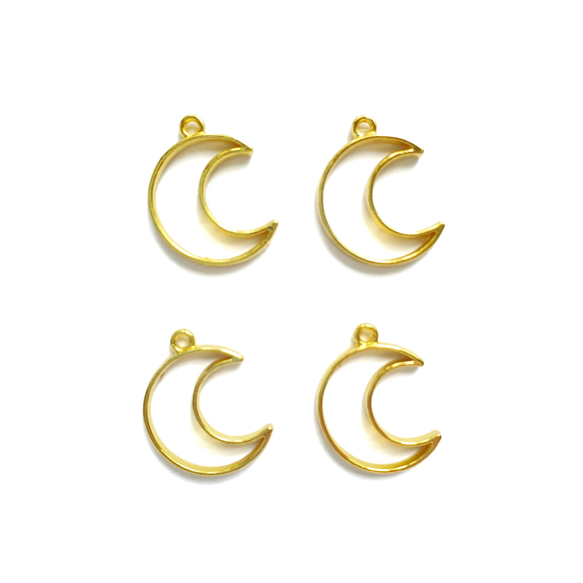 Moon Charms Pendants blanks for resin 10 pcs set - Luxy Kraft