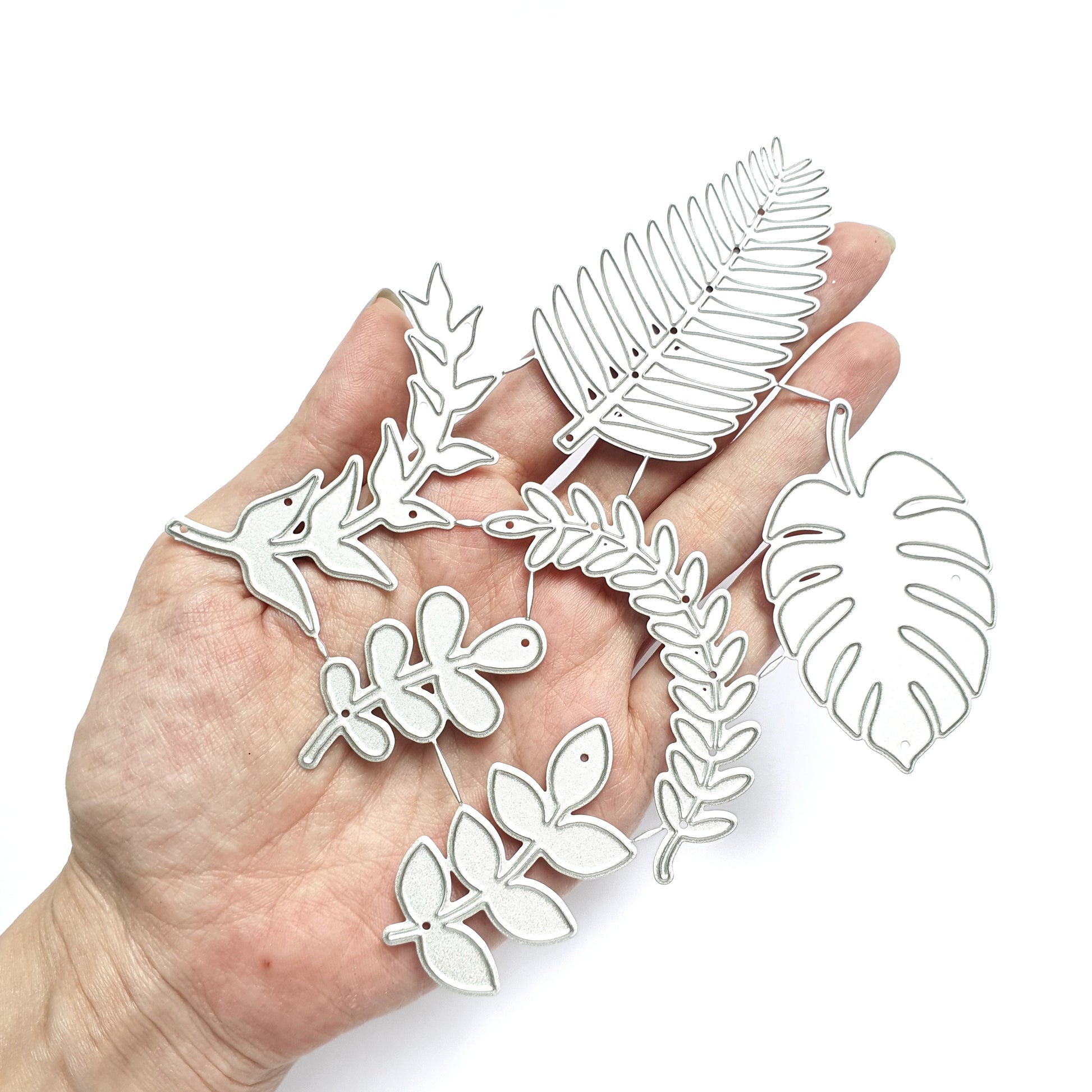 Monstera Leaves Metal Cutting Dies 6 pcs set - Luxy Kraft