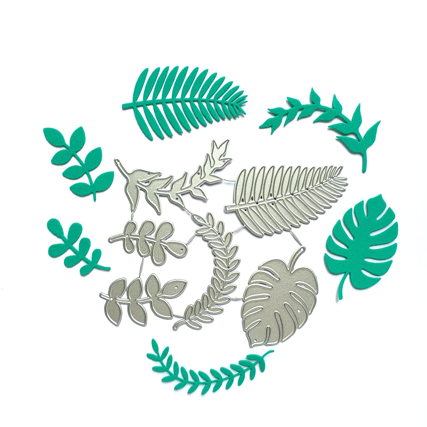 Monstera Leaves Metal Cutting Dies 6 pcs set - Luxy Kraft