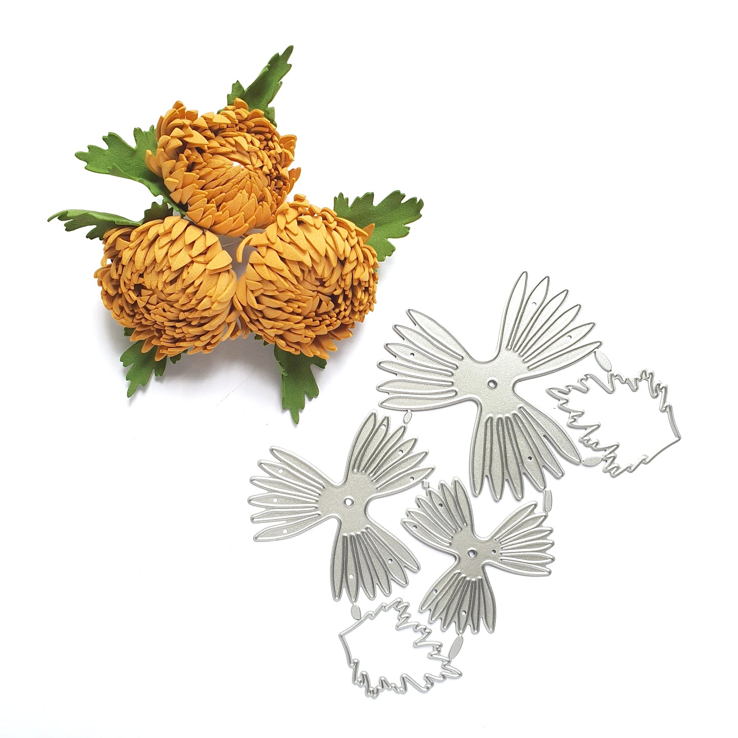 Flower Leaves Chrysanthemum Metal Cutting Dies - Luxy Kraft