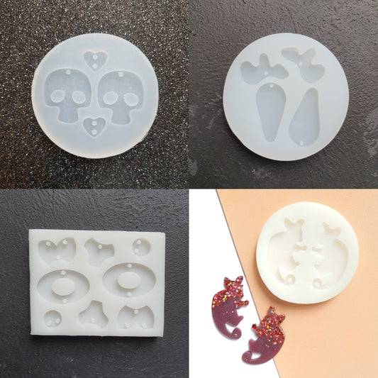 Earrings silicone mold for epoxy and resin craft - Luxy Kraft