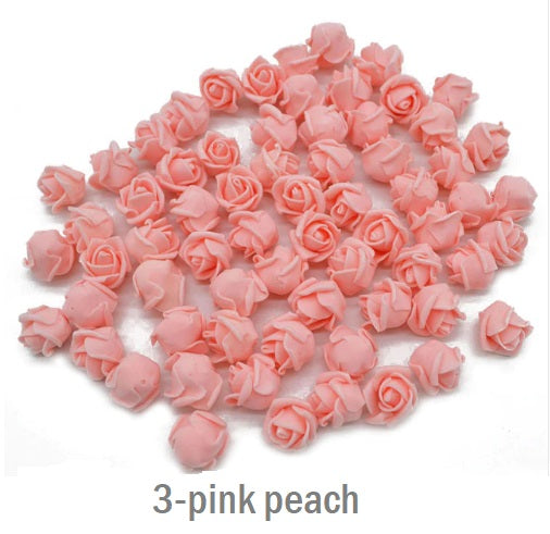 Foam roses flowers 2 cm 100 pcs - Luxy Kraft