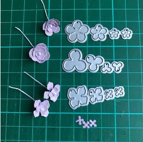 FLOWERS CUTTING DIES 3 PCS SET - Luxy Kraft