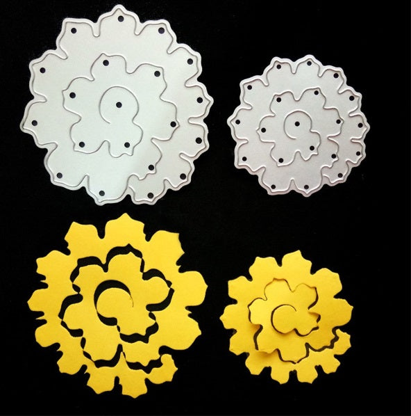 ROSE SUCCULENT FLOWER CUTTING DIES 2 PCS SET - Luxy Kraft