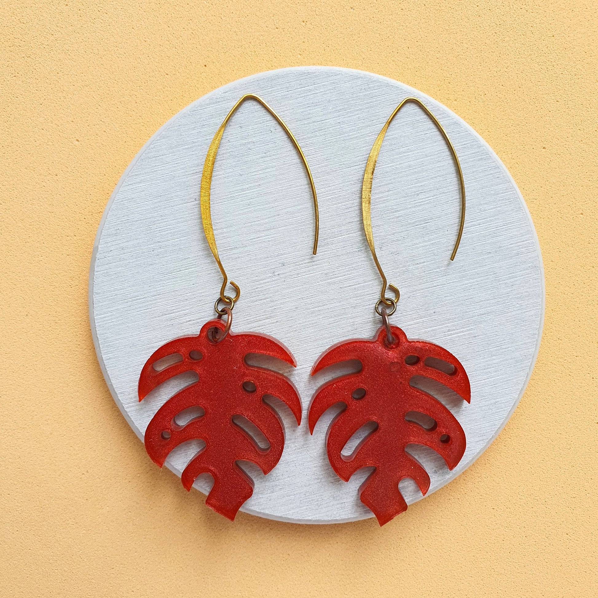 Earrings silicone mold for resin silicone Monstera mold for epoxy - Luxy Kraft