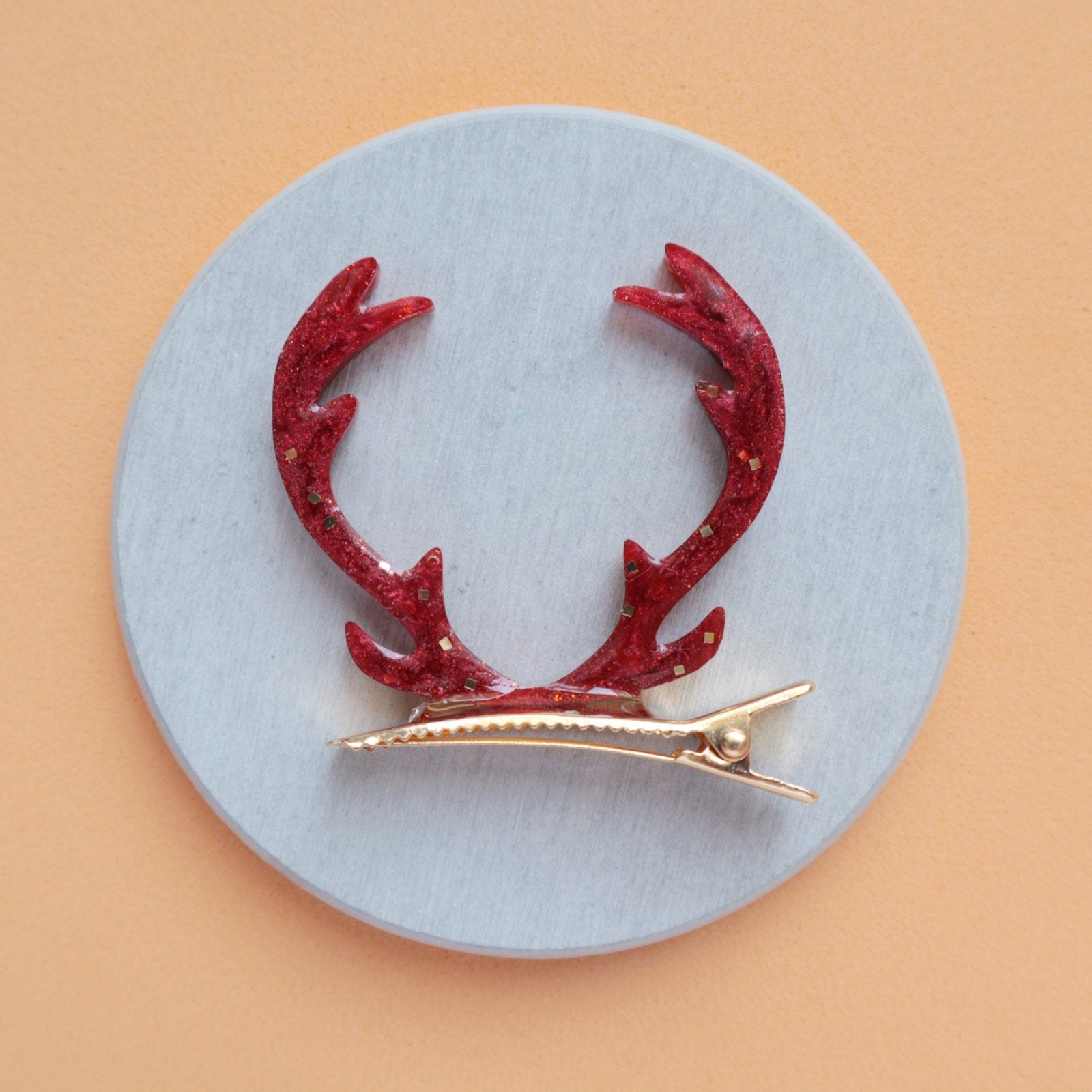 Reindeer Silicone hair clip mold for resin and epoxy Jewelry resin mould - Luxy Kraft