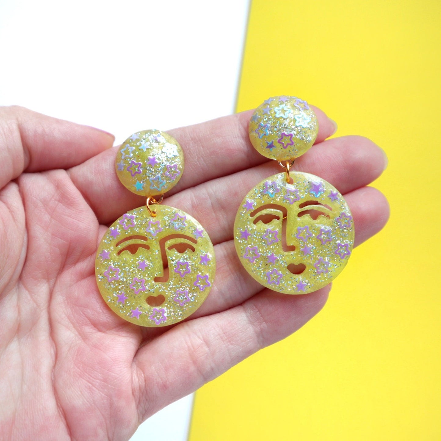 Silicone earrings mold "Face" mould for resin and epoxy - Luxy Kraft