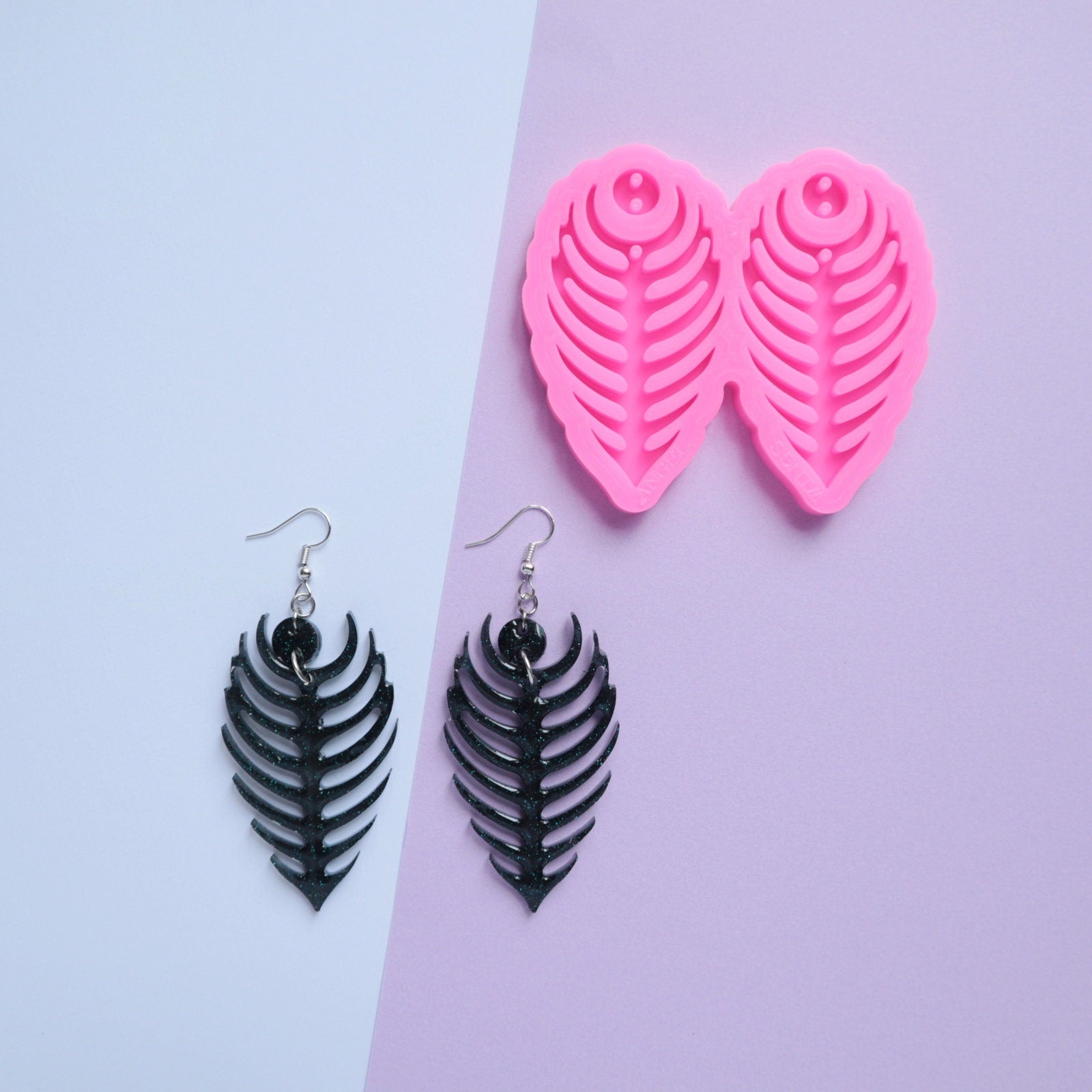 Silicone earrings mold for resin and epoxy mould for jewelry - Luxy Kraft