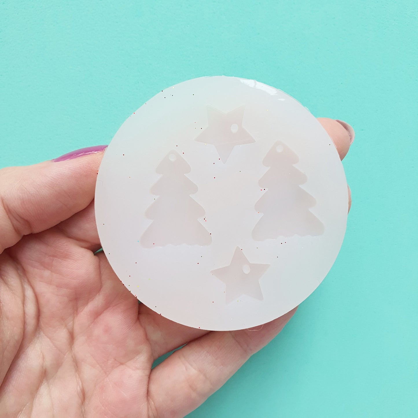 Silicone earrings mold "Christmas"  for resin and epoxy mould for jewelry "Christmas tree, Stars" - Luxy Kraft