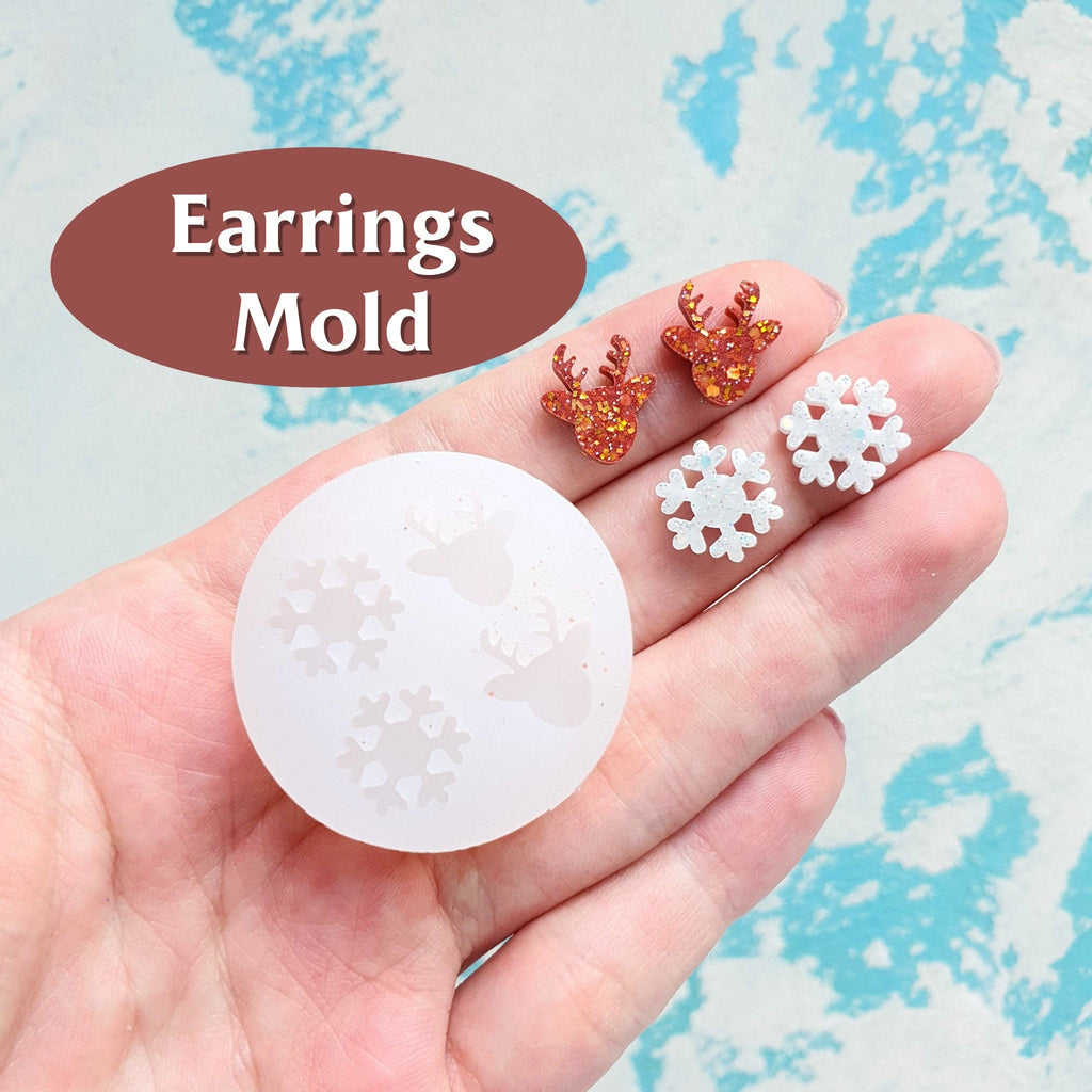 Silicone Earrings Mold/Epoxy /Silicone Stud Earring Moulds/ Uv