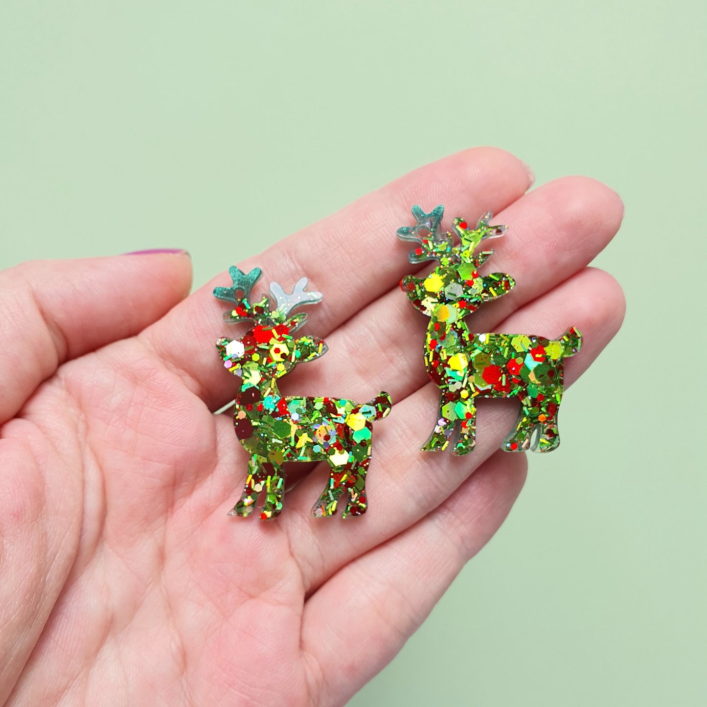 Silicone earrings mold "Christmas" for resin and epoxy mould for jewelry "Reindeer" - Luxy Kraft