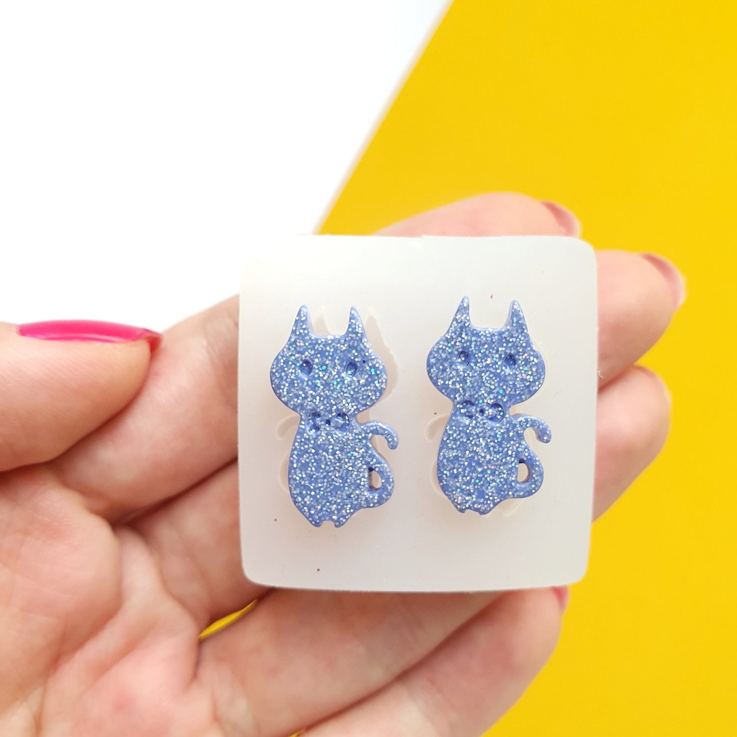 Silicone earrings mold mould for resin and epoxy "Cat"