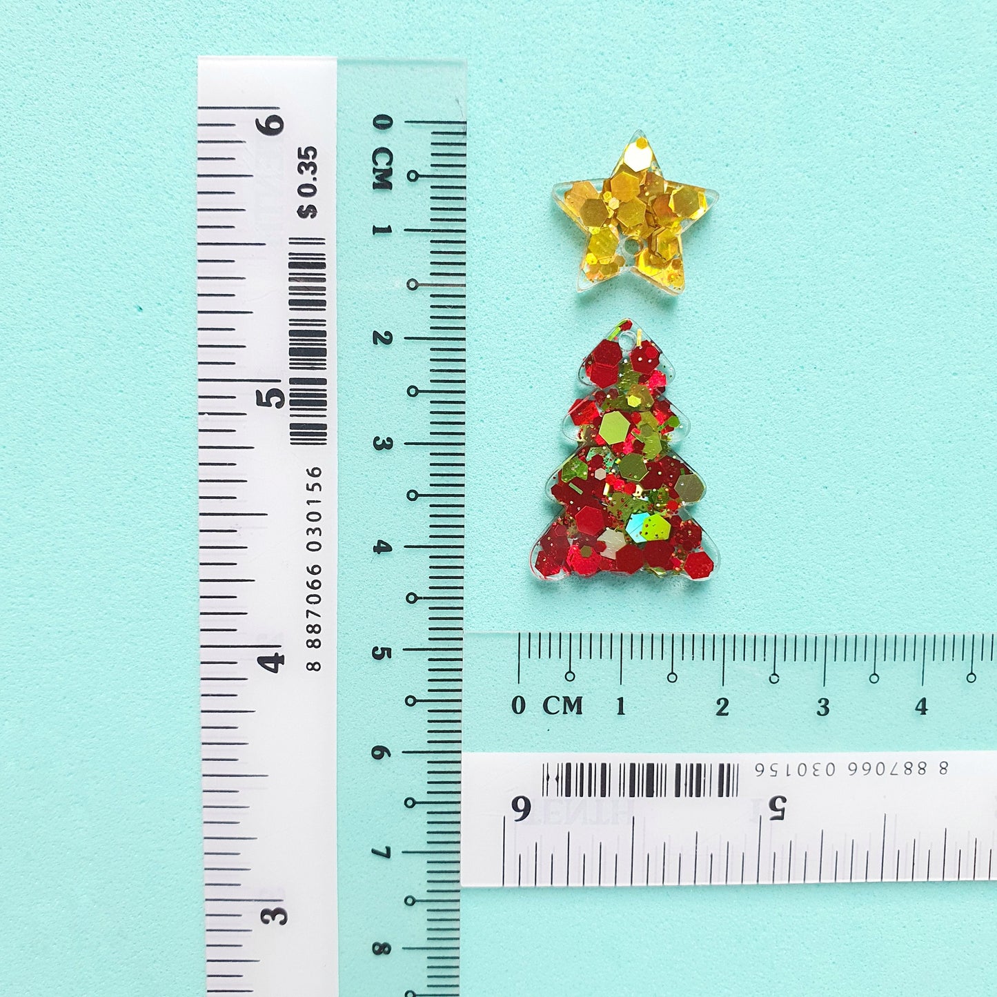 Silicone earrings mold "Christmas"  for resin and epoxy mould for jewelry "Christmas tree, Stars" - Luxy Kraft