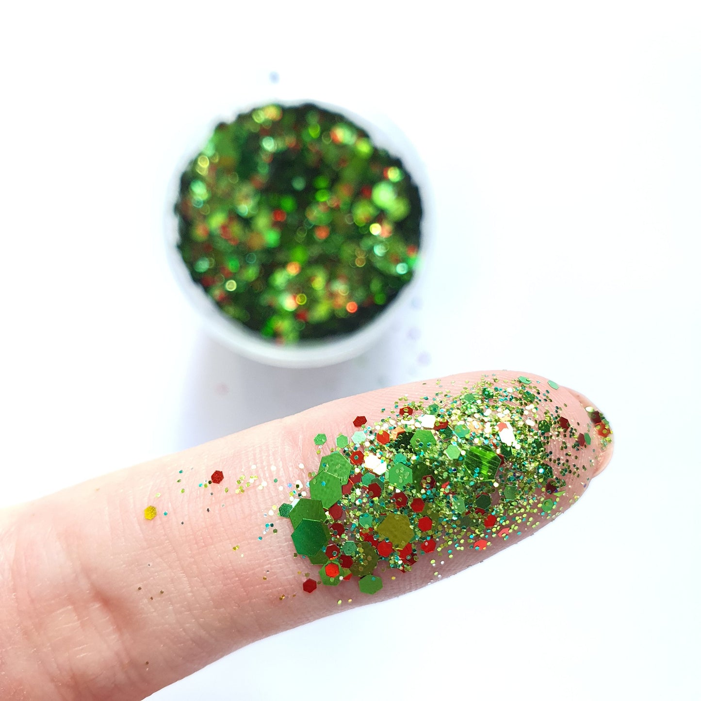 Green Mix Chunky glitter for Resin Epoxy crafts - Luxy Kraft