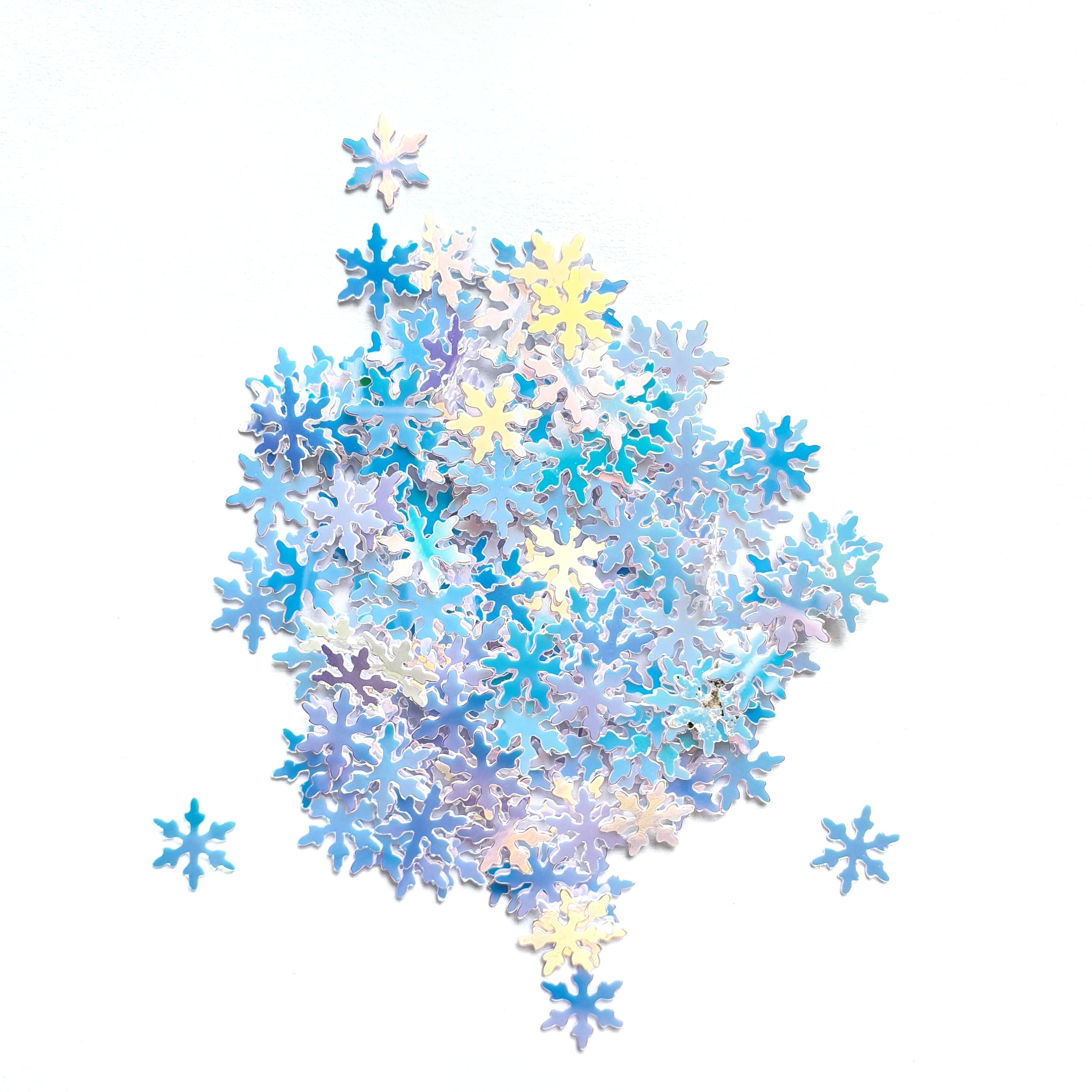 Christmas Snowflake sequins White Hologram Chunky glitter for