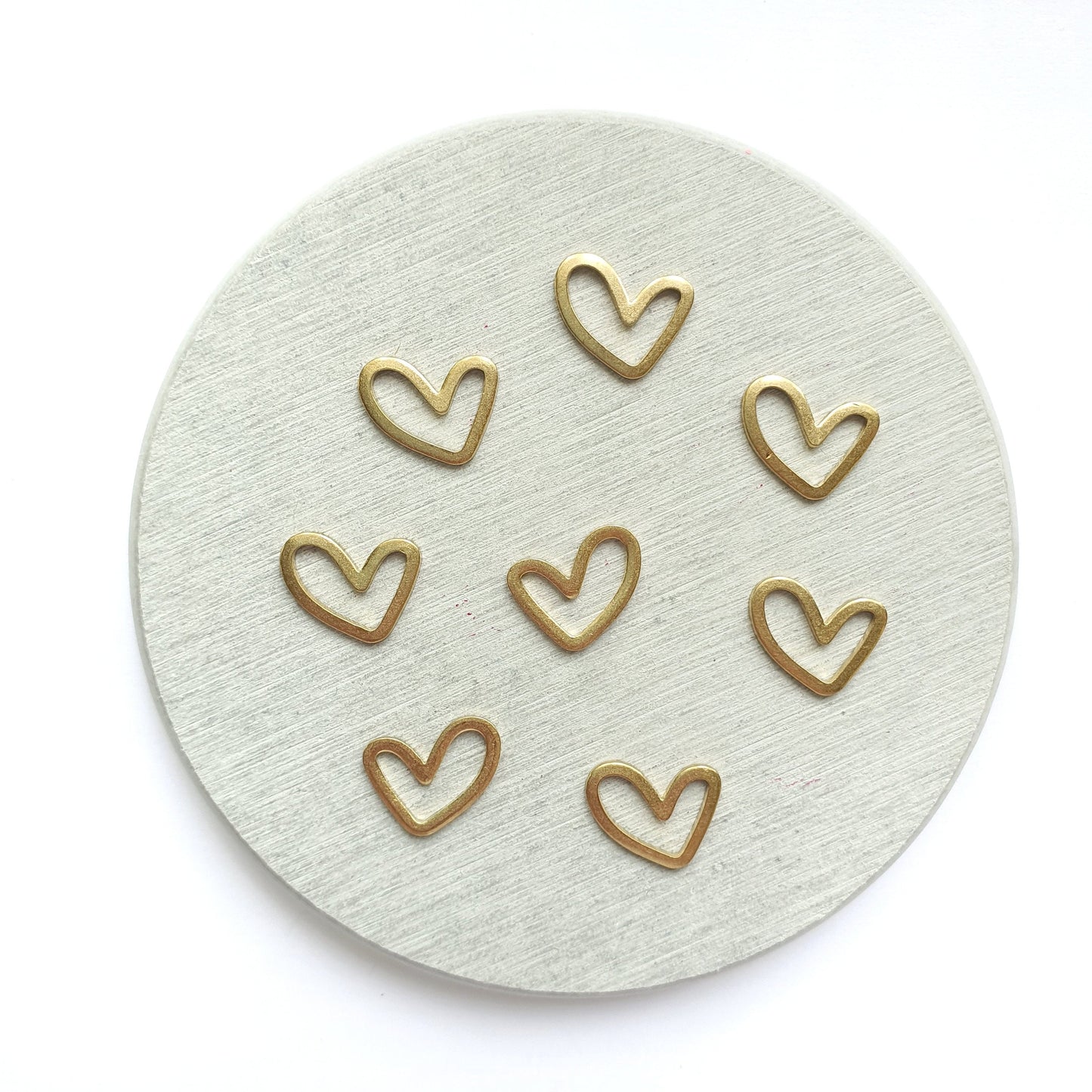 20 pcs Heart shape Earrings components Earrings findings DIY jewelry Raw brass blanks charms Pendants - Luxy Kraft