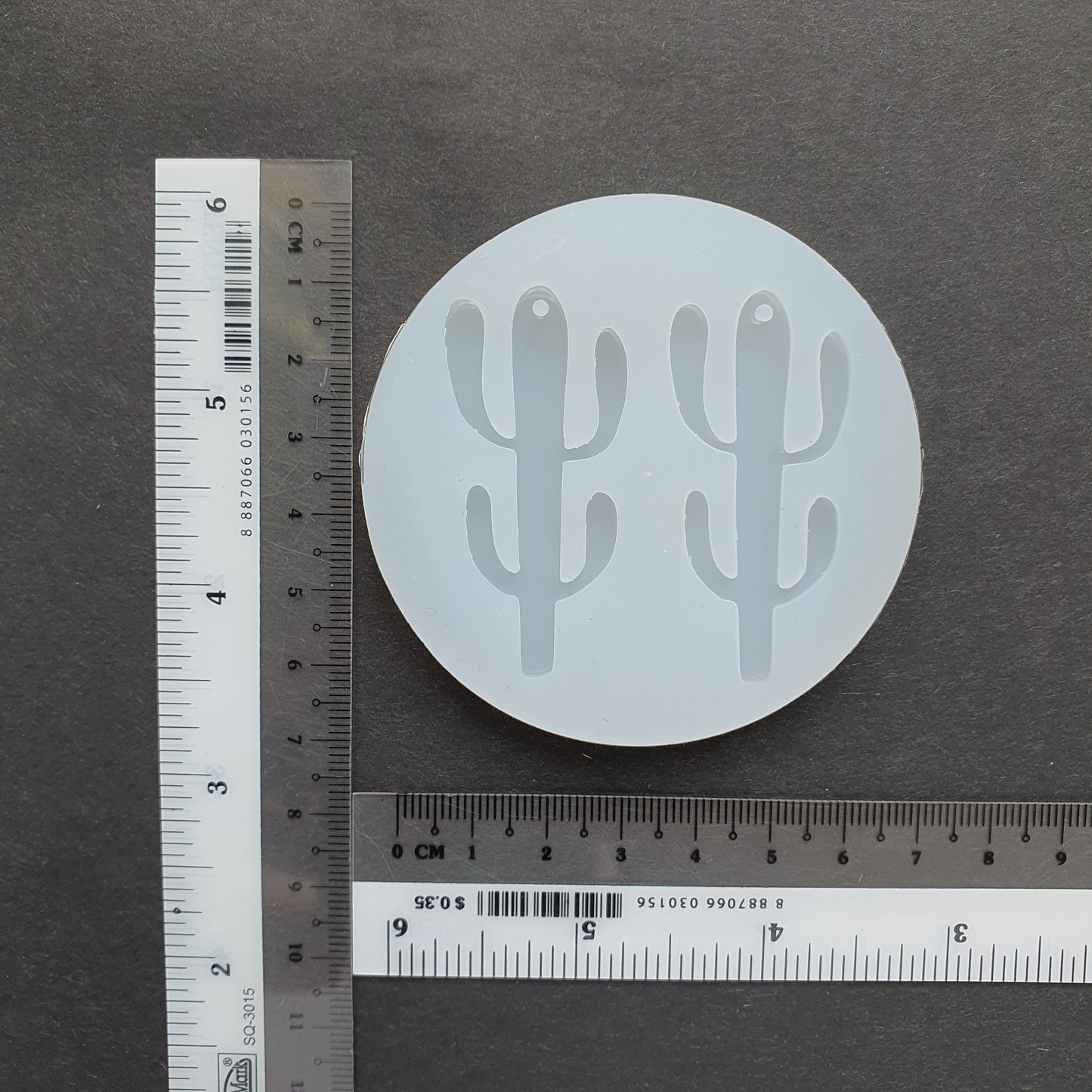 Silicone earrings Cactus mold mould for resin and epoxy - Luxy Kraft