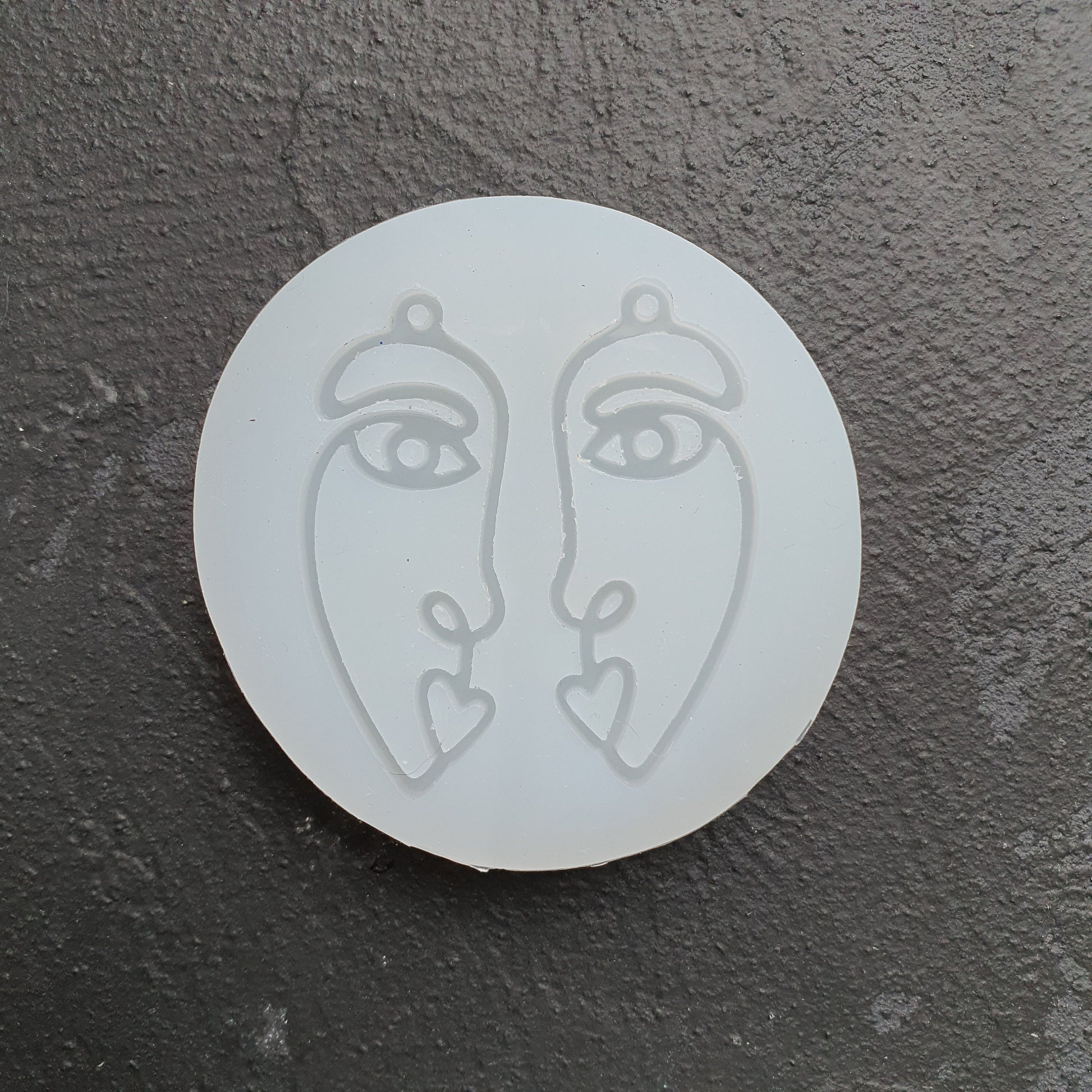 Abstract Woman Face Silicone earrings mold Jewelry Resin mould for resin and epoxy - Luxy Kraft