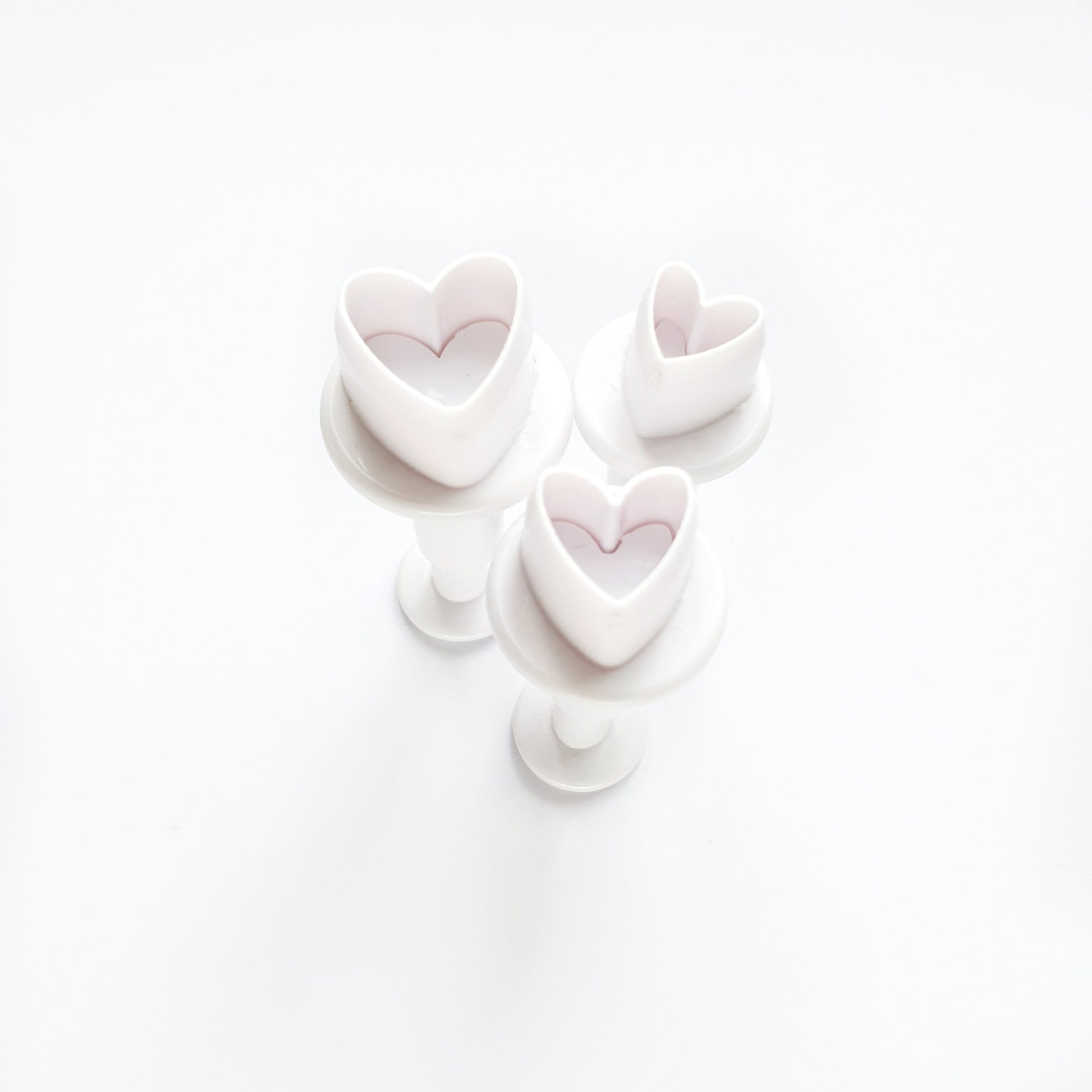 3 pcs Hearts cutters Geometry shapes for polymer clay - Luxy Kraft