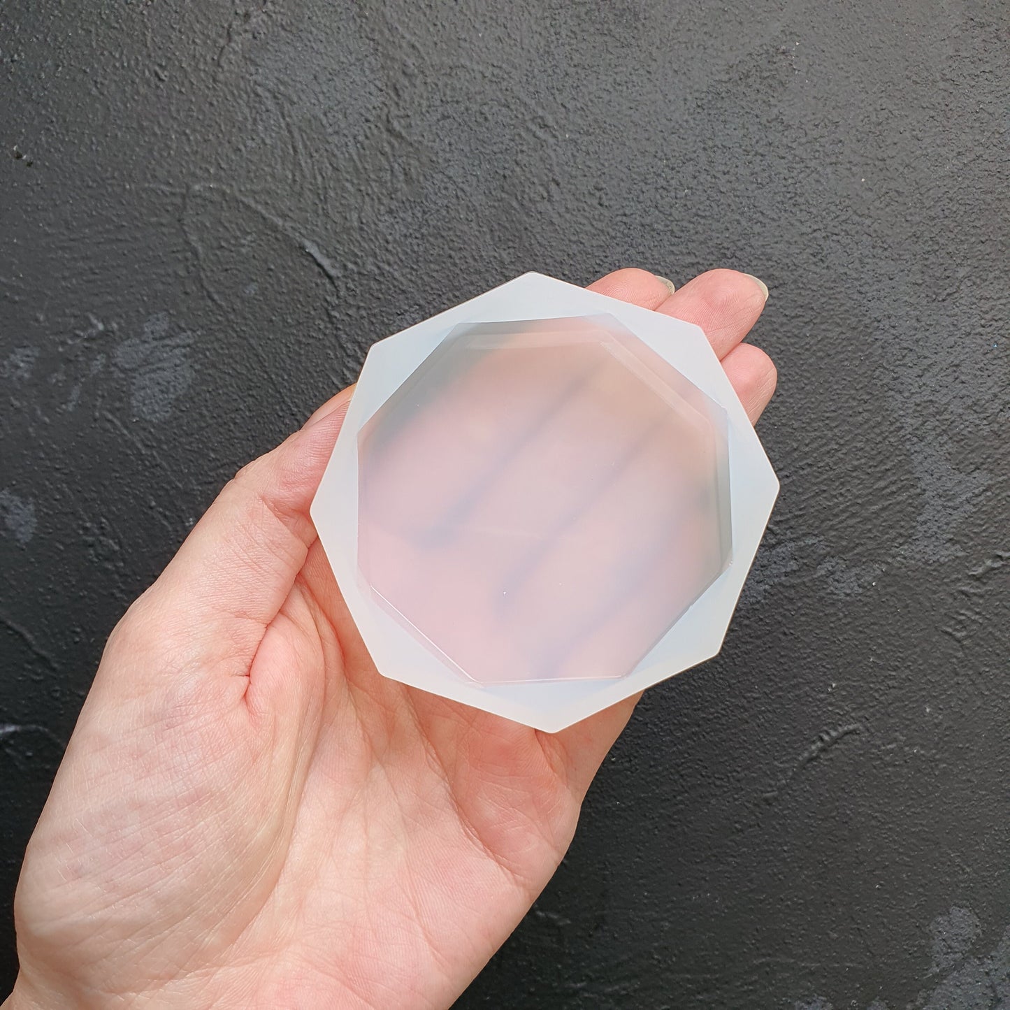 Octagon Coaster silicone mold Resin Epoxy Jesmonite mold 7 cm