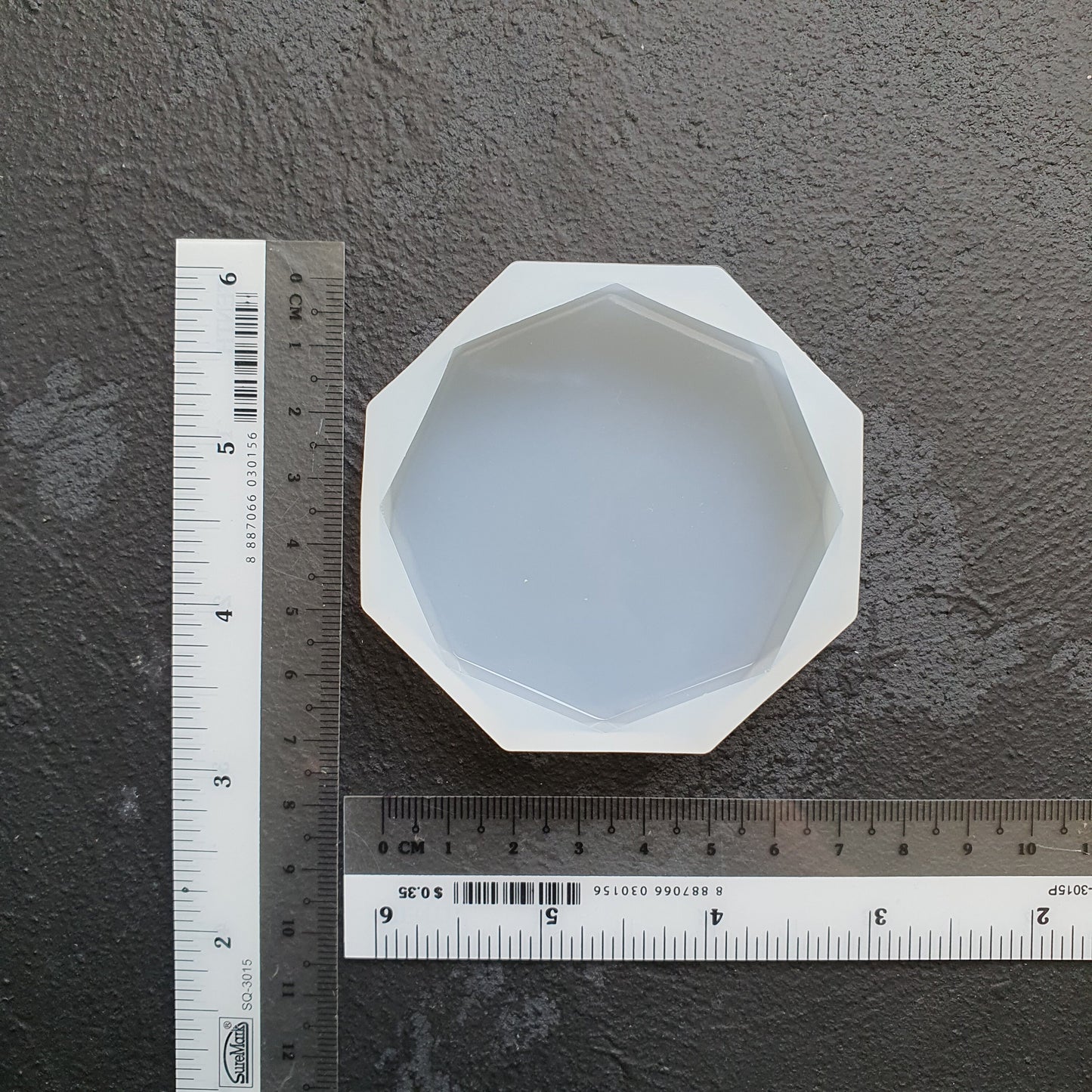 Octagon Coaster silicone mold Resin Epoxy Jesmonite mold 7 cm