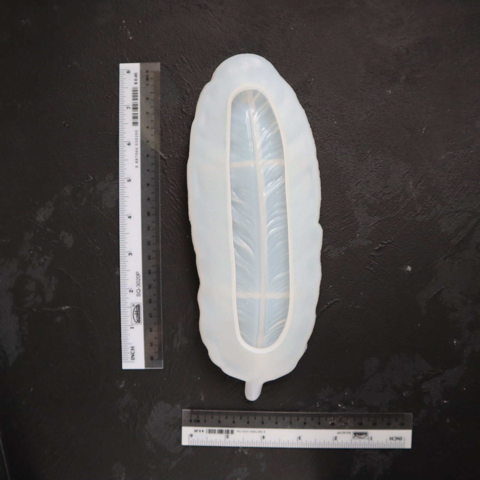 Feather mold trinket tray dish plate silicone mold for Resin Epoxy Jesmonite craft - Luxy Kraft