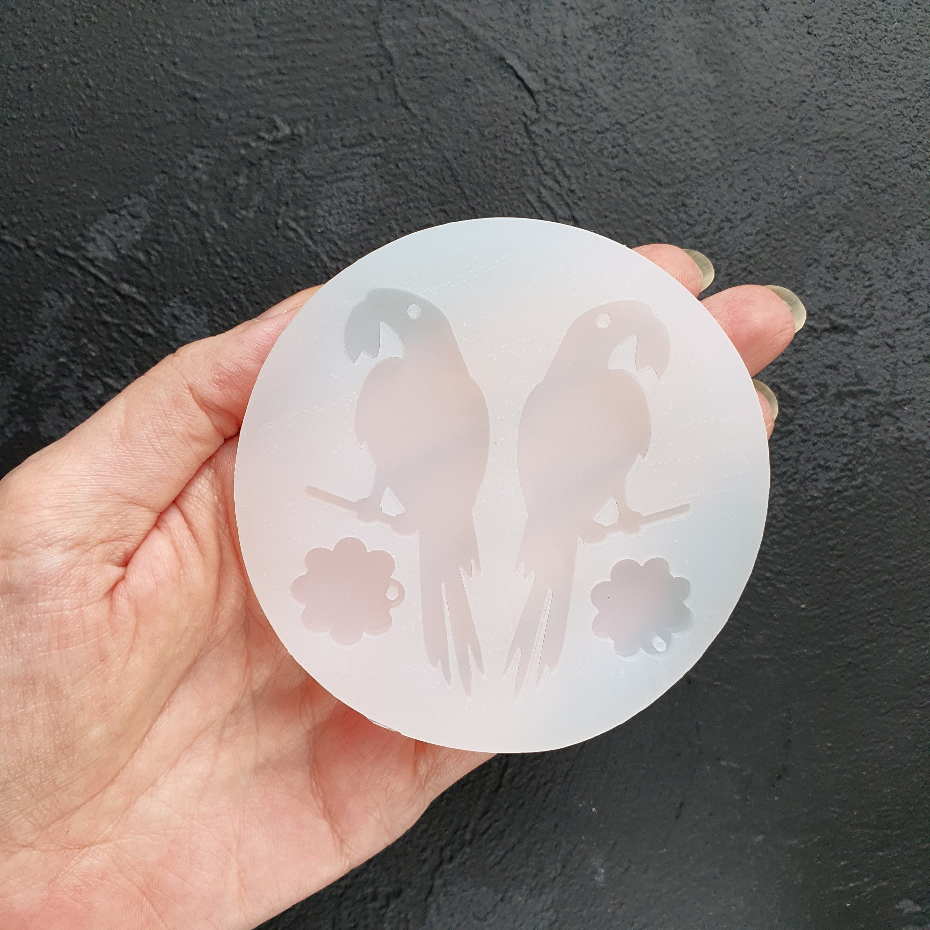 Animal Earring molds for epoxy Resin Elephant Dinosaur Crab Chicken Bird  Stud Mini Silicone Mold